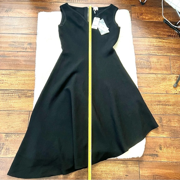 Milly Asymmetrical Draped Dress Black Size Medium NWT - Picture 16 of 16